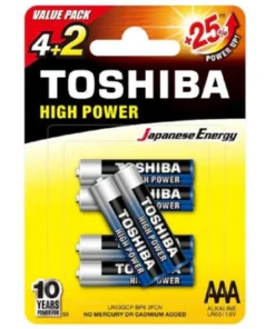 Pila Alcalina AAA Toshiba 4+2 unidades
